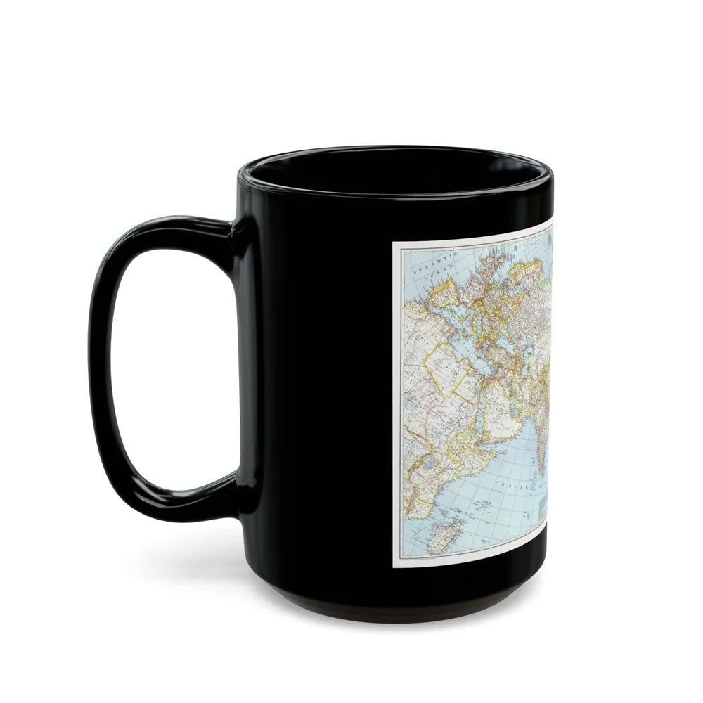 Asia and Adjacent Areas (1942) (Map) Black Coffee Mug-Go Mug Yourself