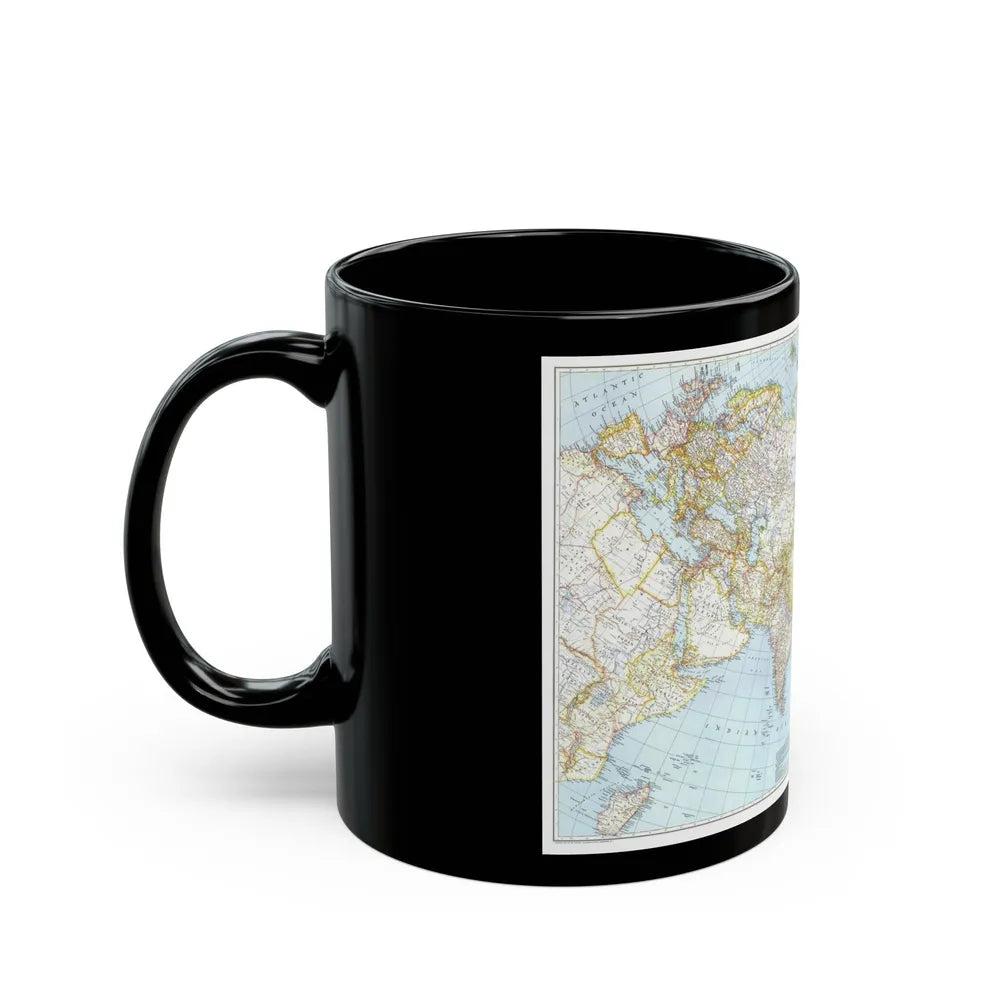 Asia and Adjacent Areas (1942) (Map) Black Coffee Mug-Go Mug Yourself