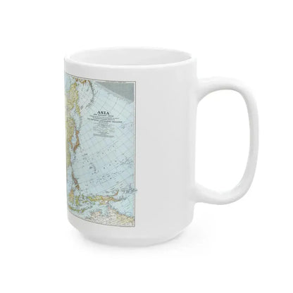 Asia and Adjacent Areas (1942) (Map) White Coffee Mug - Go Mug Yourself