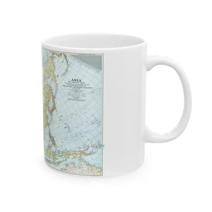 Asia and Adjacent Areas (1942) (Map) White Coffee Mug - Go Mug Yourself
