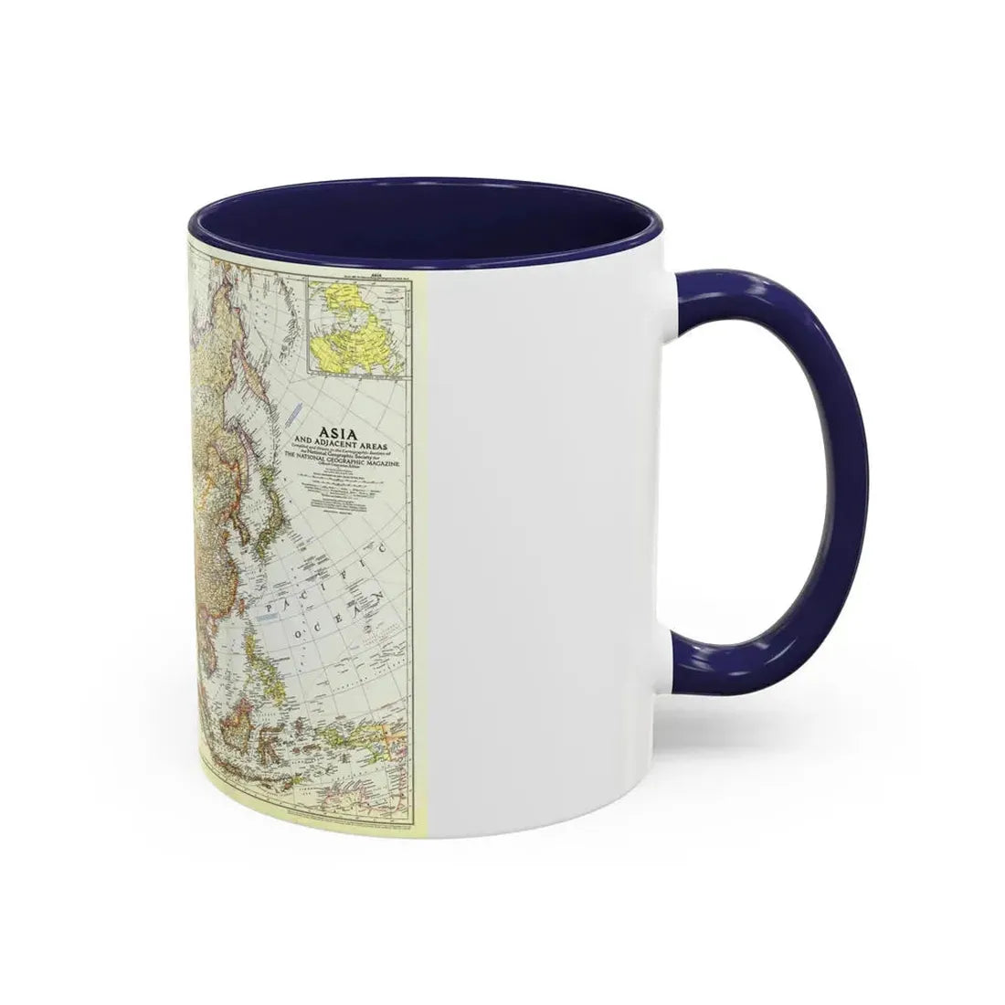 Asia and Adjacent Areas (1951) (Map) Accent Coffee Mug - Go Mug Yourself