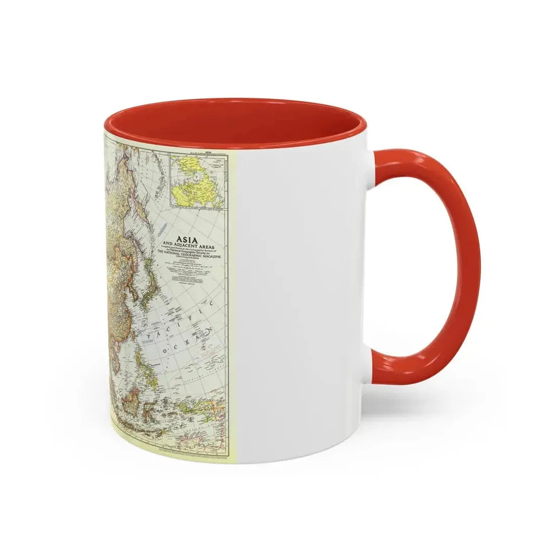 Asia and Adjacent Areas (1951) (Map) Accent Coffee Mug - Go Mug Yourself