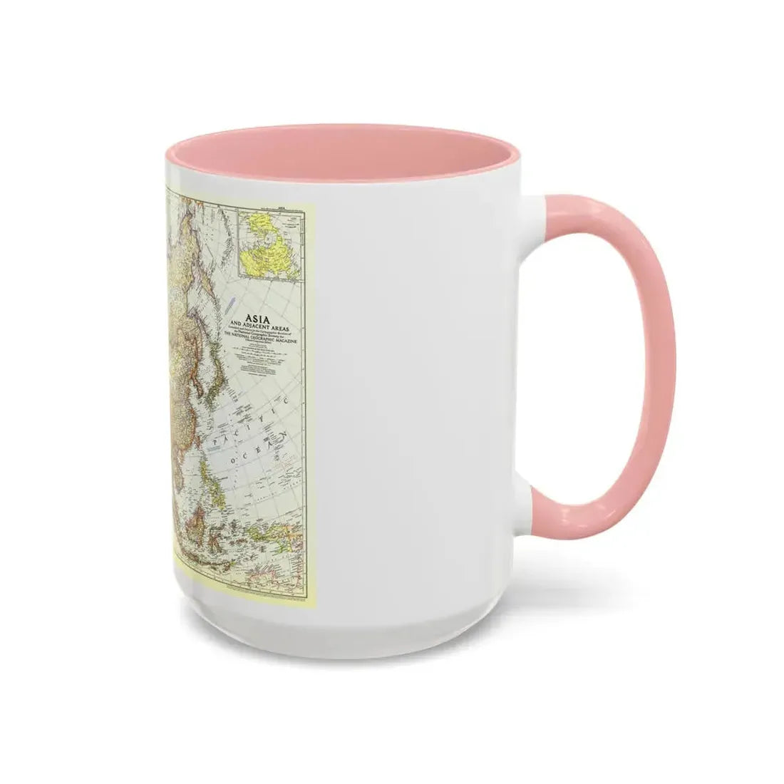 Asia and Adjacent Areas (1951) (Map) Accent Coffee Mug - Go Mug Yourself