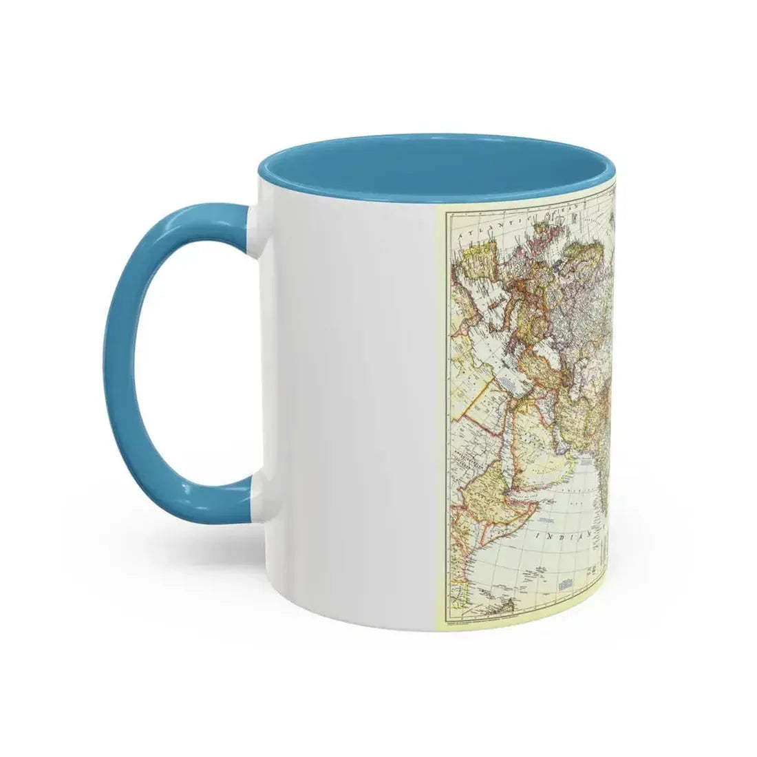 Asia and Adjacent Areas (1951) (Map) Accent Coffee Mug - Go Mug Yourself