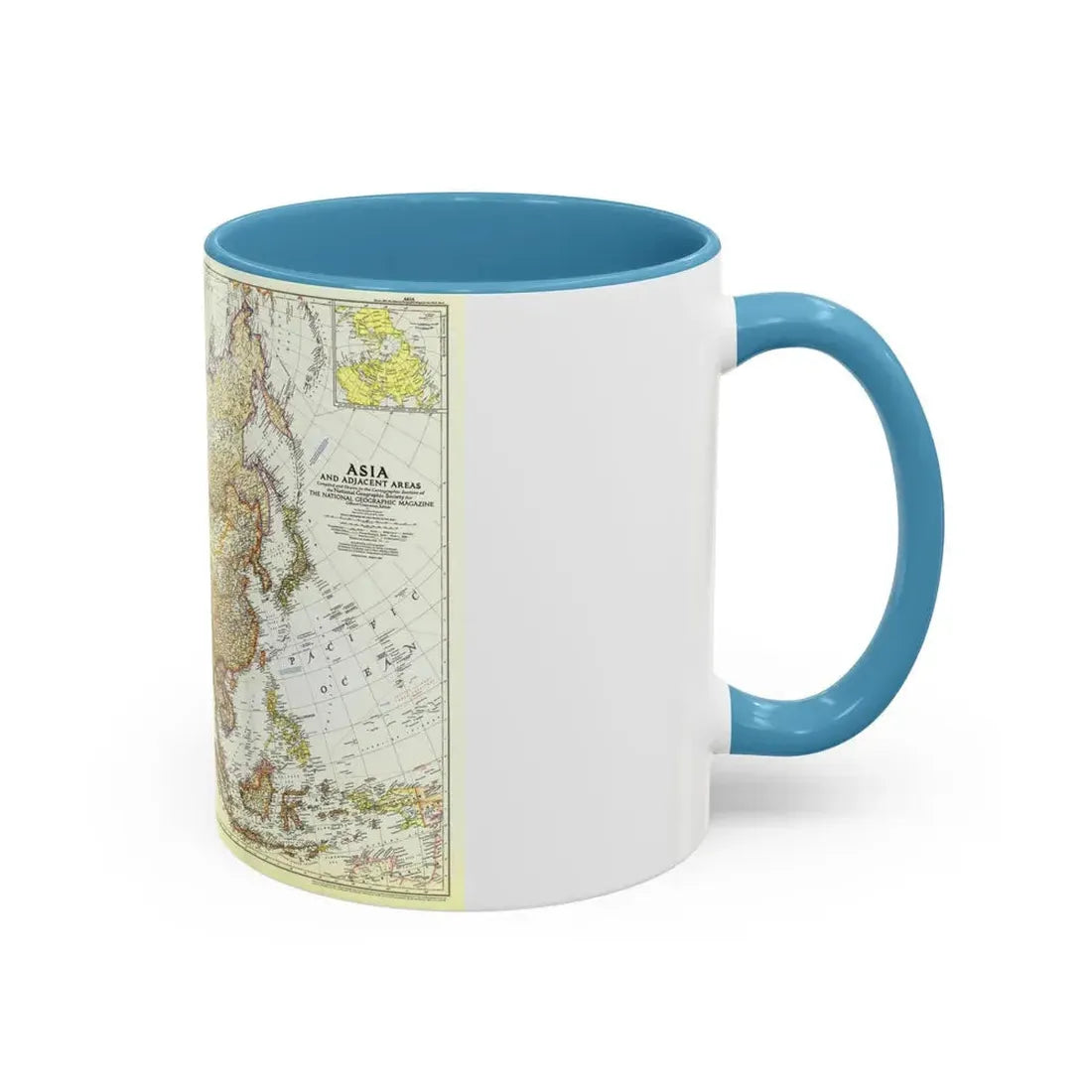 Asia and Adjacent Areas (1951) (Map) Accent Coffee Mug - Go Mug Yourself