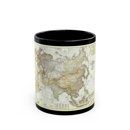 Asia and Adjacent Areas (1951) (Map) Black Coffee Mug 11oz - Go Mug Yourself