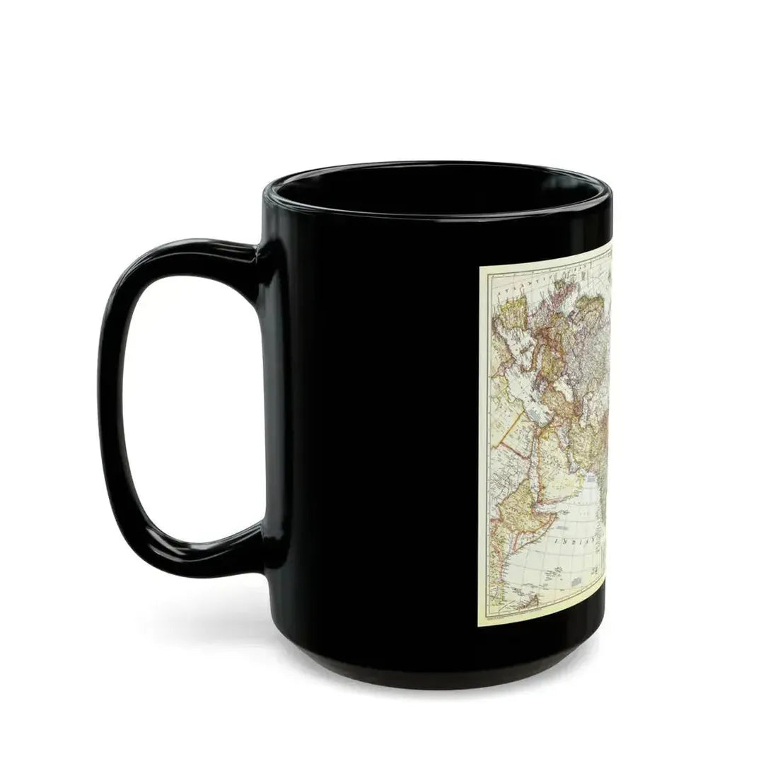 Asia and Adjacent Areas (1951) (Map) Black Coffee Mug - Go Mug Yourself