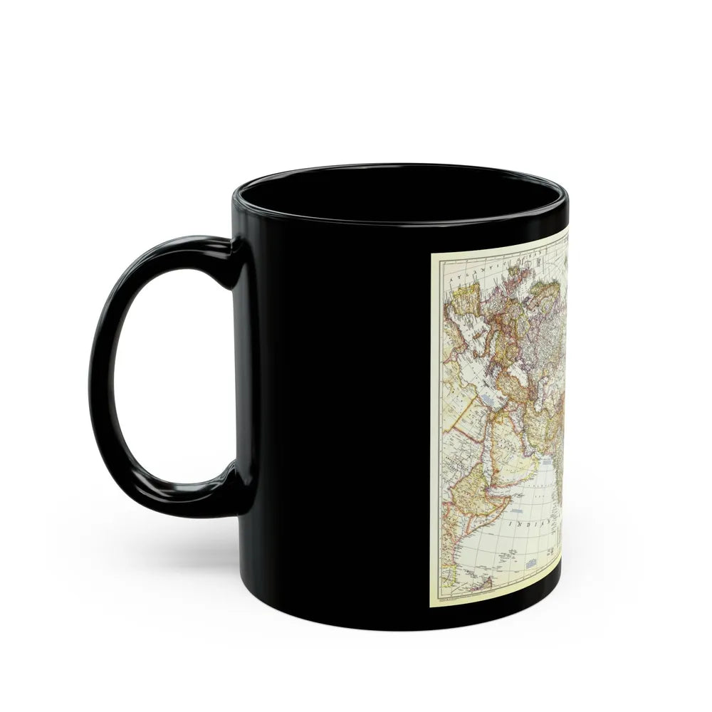 Asia and Adjacent Areas (1951) (Map) Black Coffee Mug-Go Mug Yourself