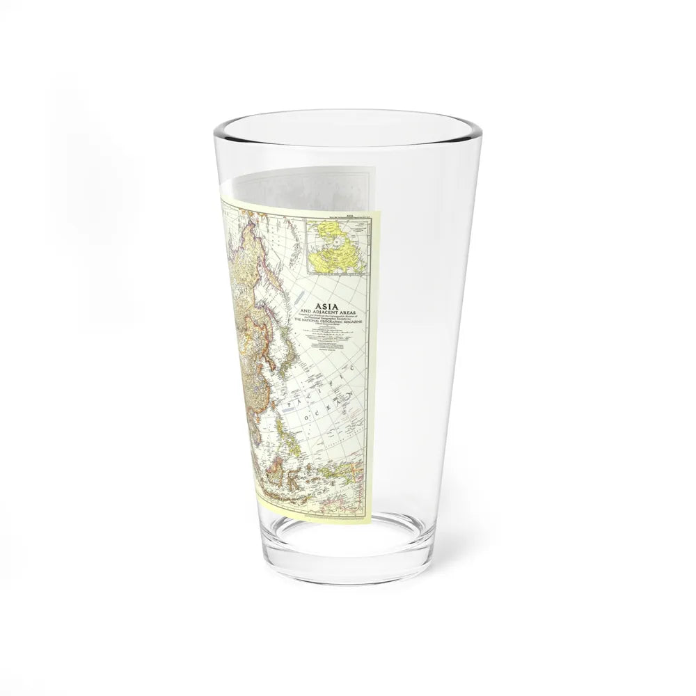 Asia and Adjacent Areas (1951) (Map) Pint Glass 16oz-Go Mug Yourself