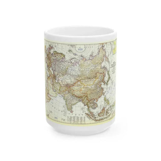 Asia and Adjacent Areas (1951) (Map) White Coffee Mug 15oz - Go Mug Yourself