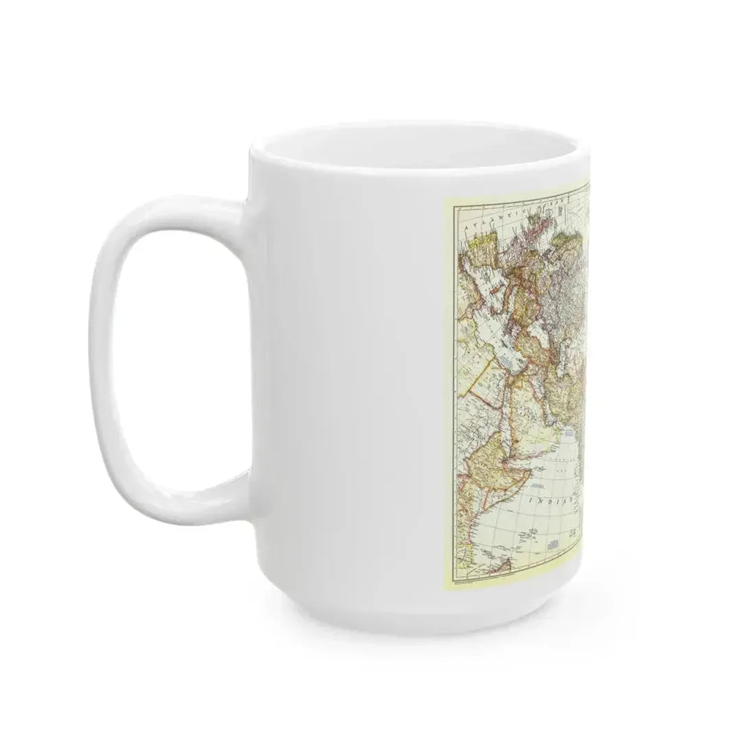 Asia and Adjacent Areas (1951) (Map) White Coffee Mug - Go Mug Yourself