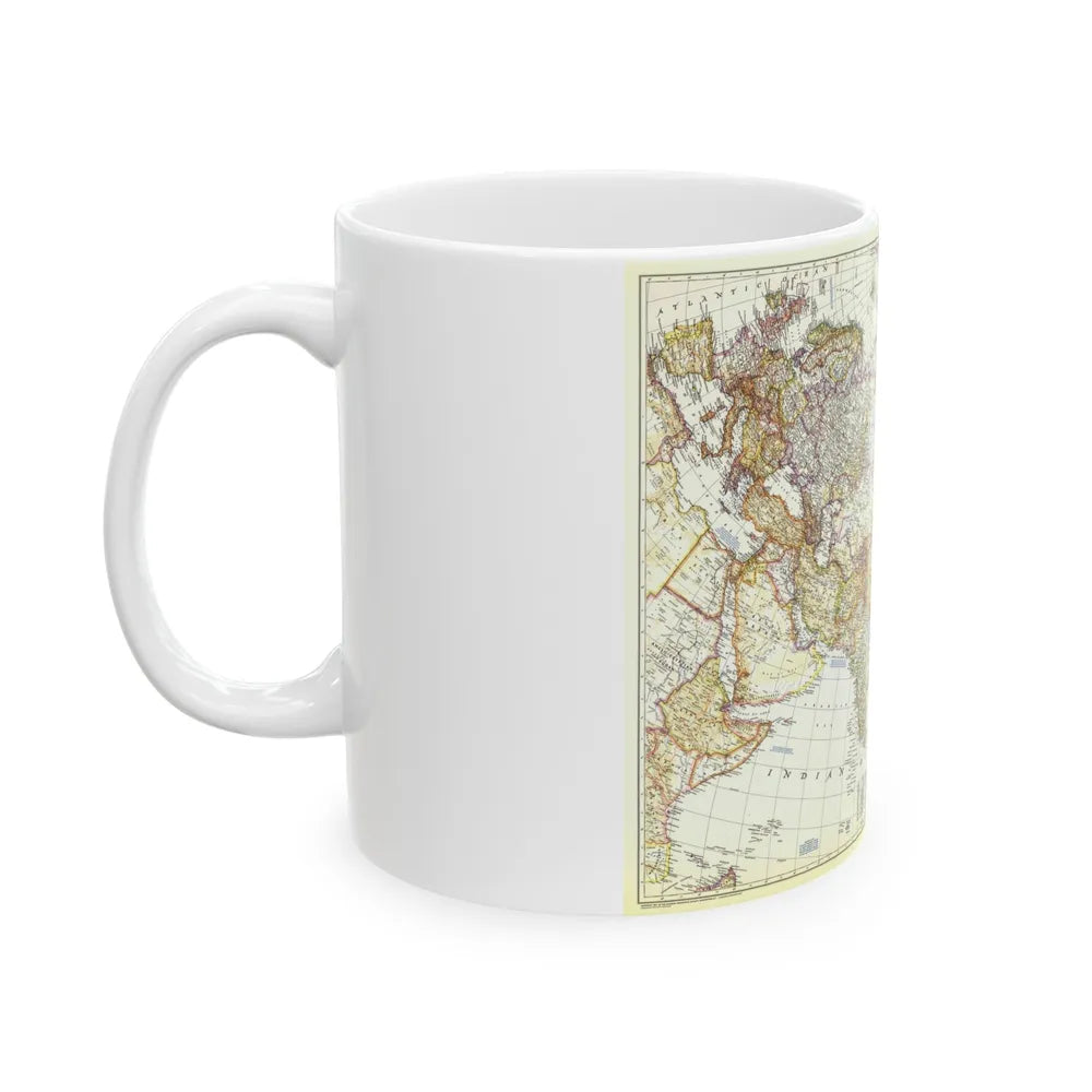 Asia and Adjacent Areas (1951) (Map) White Coffee Mug-Go Mug Yourself