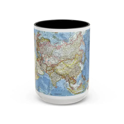 Asia and Adjacent Areas (1959) (Map) Accent Coffee Mug 15oz Black - Go Mug Yourself