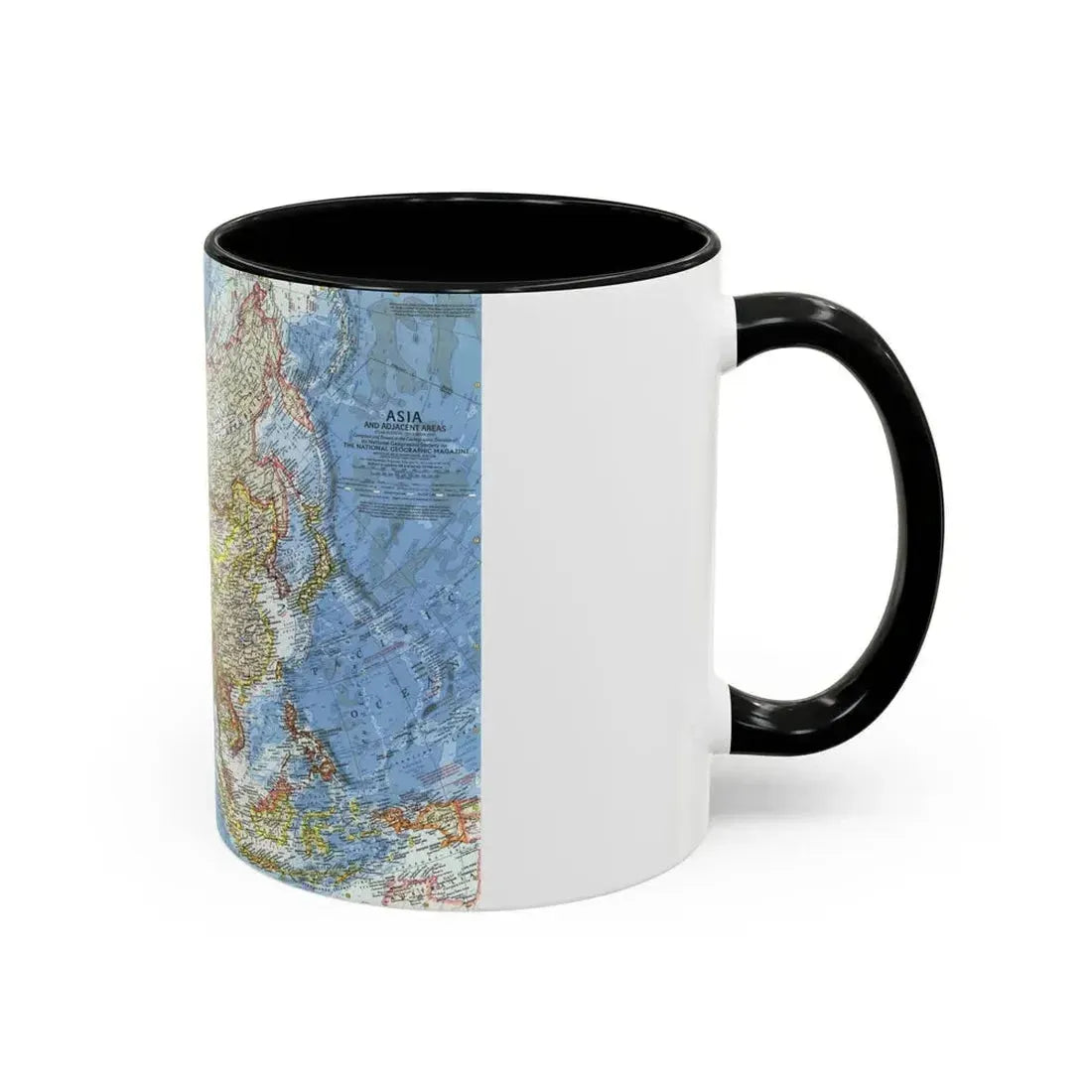 Asia and Adjacent Areas (1959) (Map) Accent Coffee Mug - Go Mug Yourself