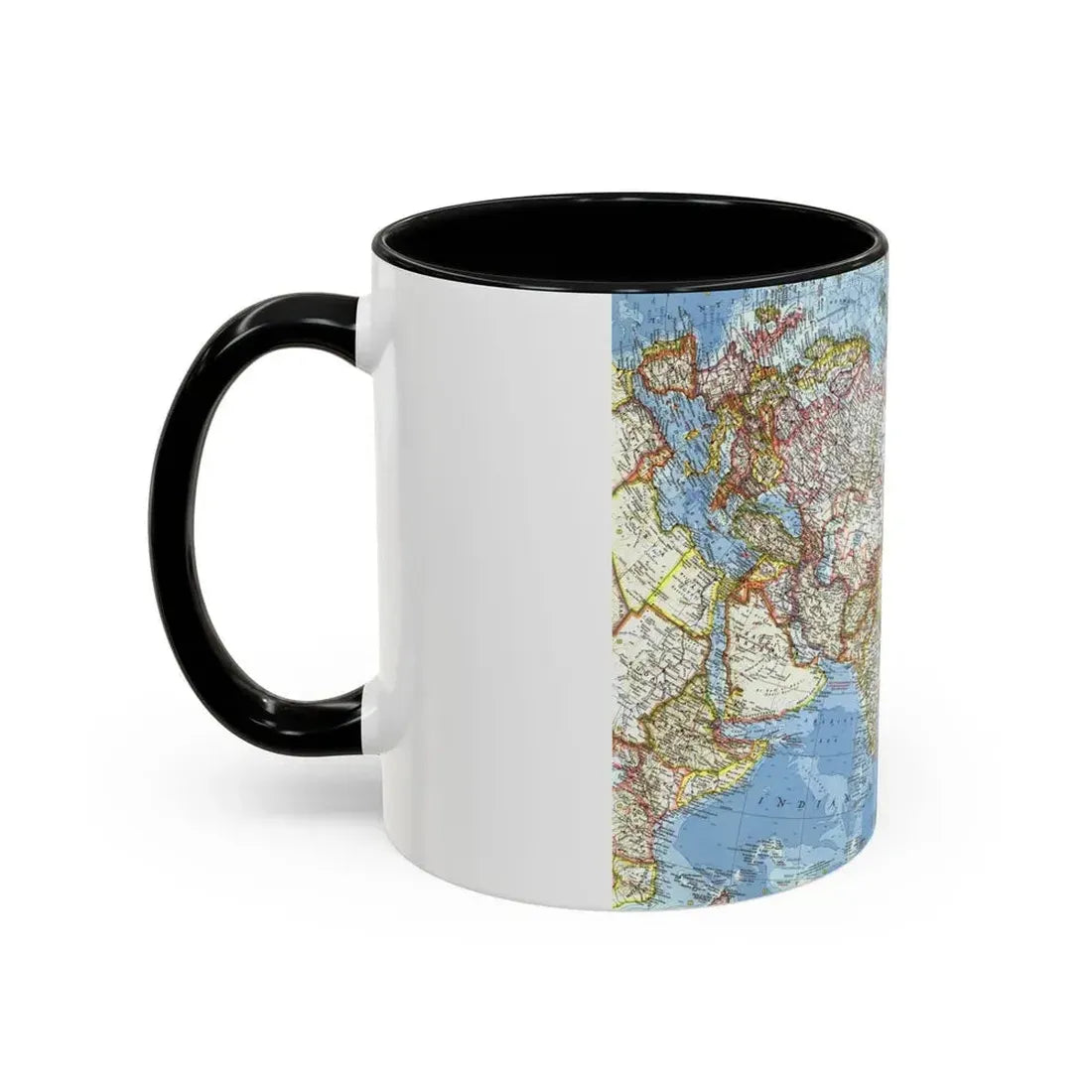 Asia and Adjacent Areas (1959) (Map) Accent Coffee Mug - Go Mug Yourself
