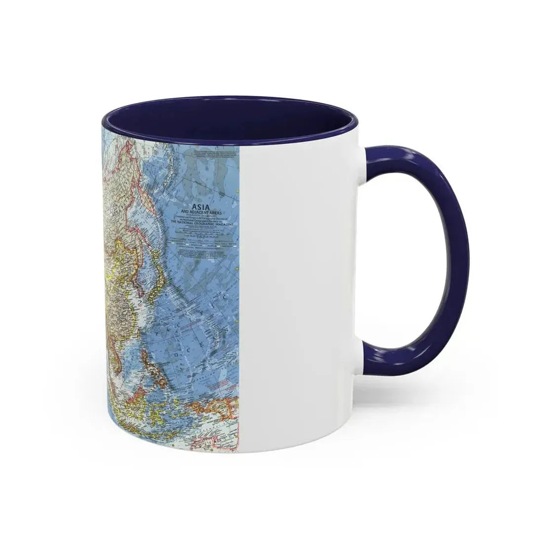 Asia and Adjacent Areas (1959) (Map) Accent Coffee Mug - Go Mug Yourself