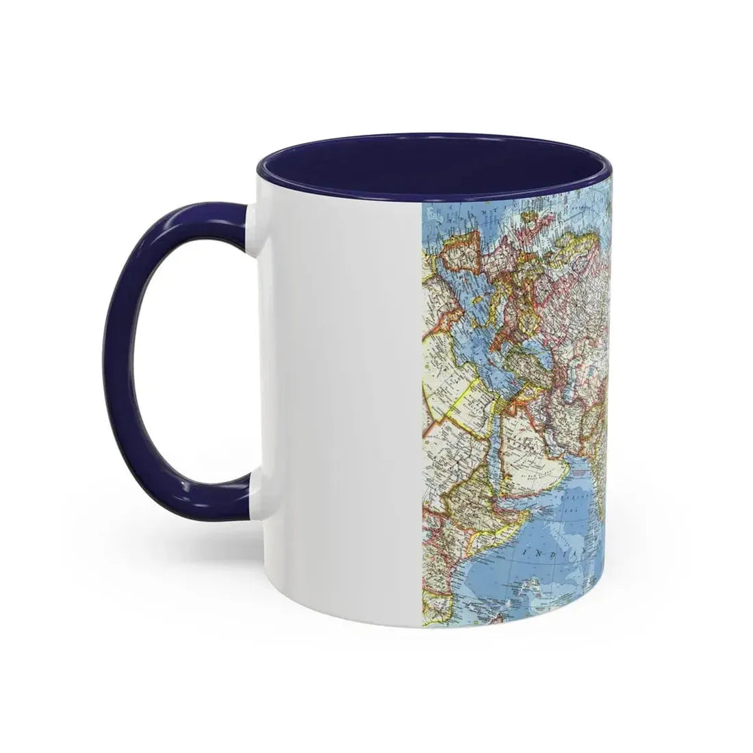 Asia and Adjacent Areas (1959) (Map) Accent Coffee Mug - Go Mug Yourself