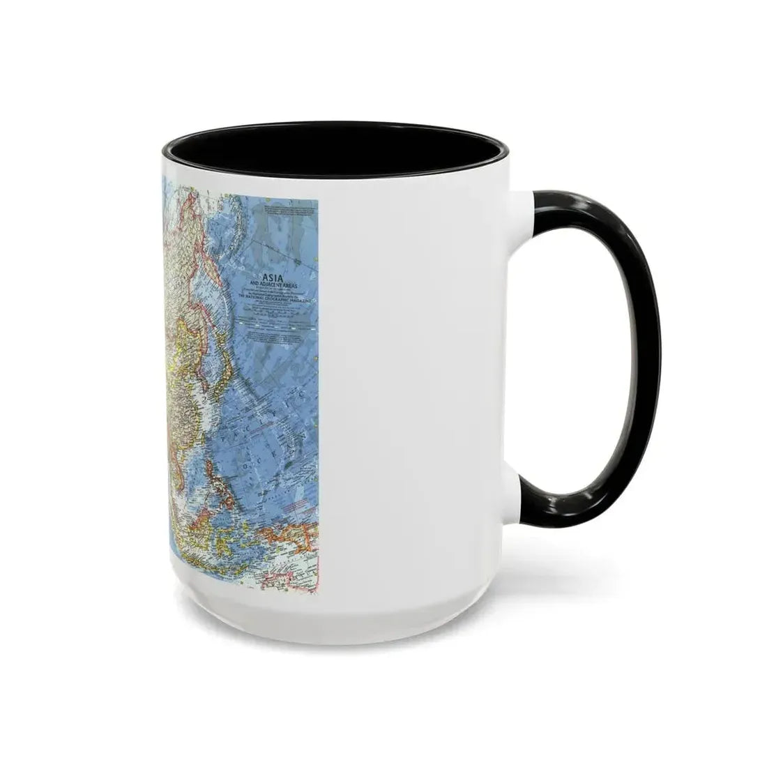Asia and Adjacent Areas (1959) (Map) Accent Coffee Mug - Go Mug Yourself