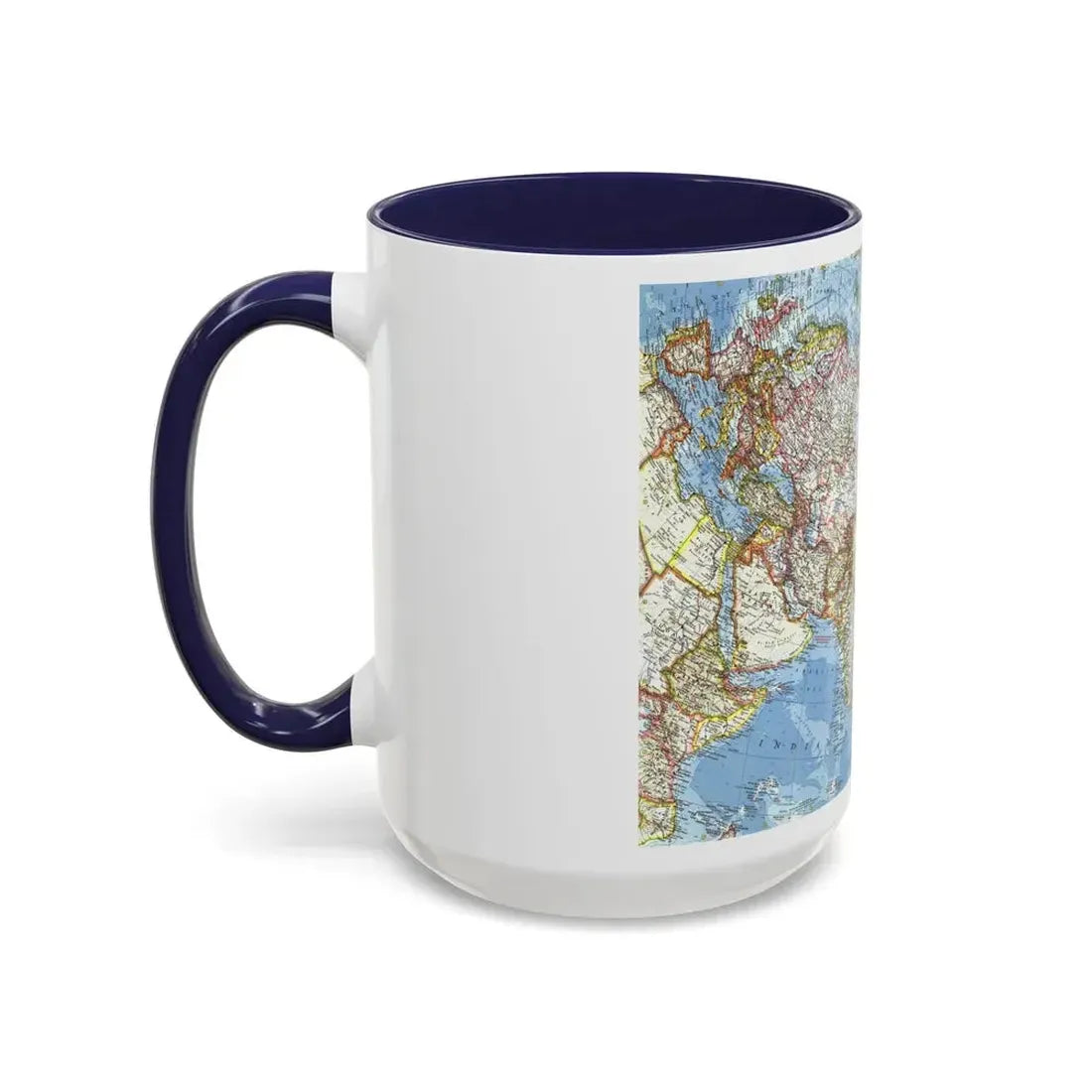 Asia and Adjacent Areas (1959) (Map) Accent Coffee Mug - Go Mug Yourself