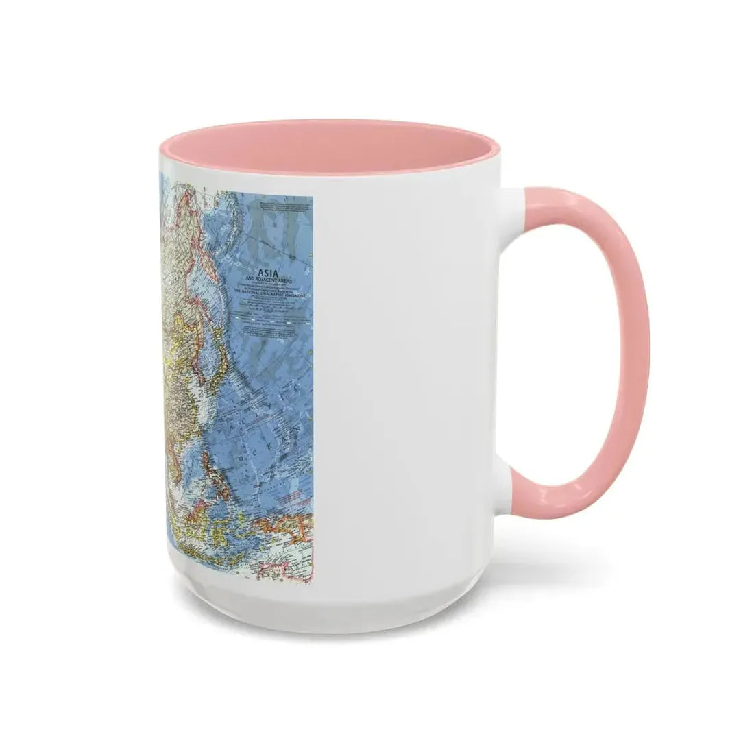 Asia and Adjacent Areas (1959) (Map) Accent Coffee Mug - Go Mug Yourself