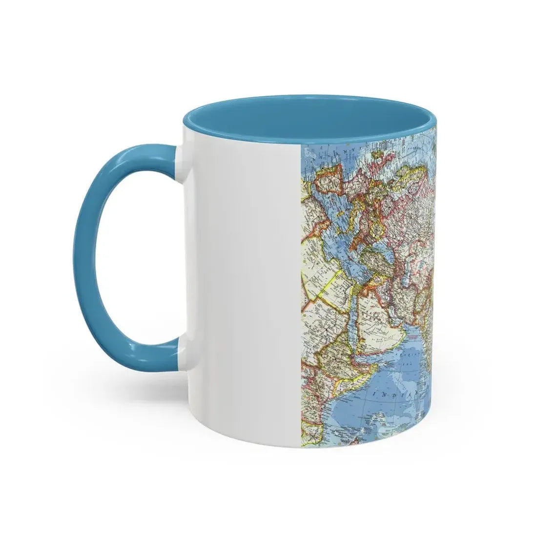 Asia and Adjacent Areas (1959) (Map) Accent Coffee Mug - Go Mug Yourself