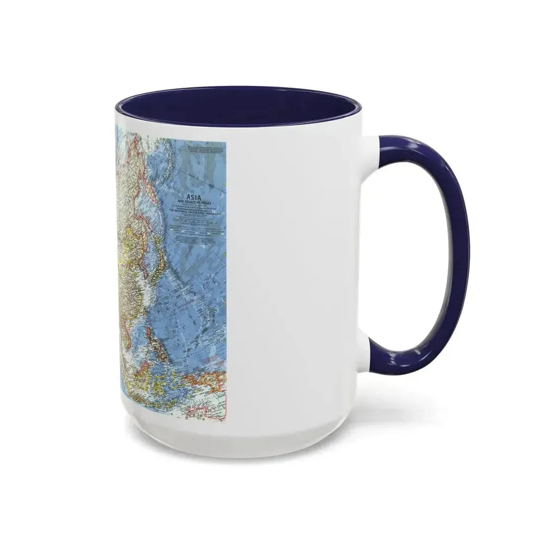 Asia and Adjacent Areas (1959) (Map) Accent Coffee Mug - Go Mug Yourself