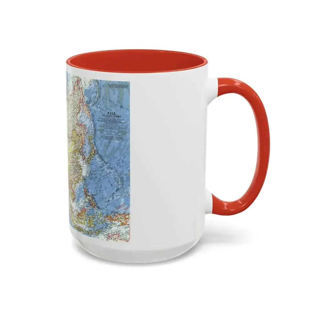 Asia and Adjacent Areas (1959) (Map) Accent Coffee Mug - Go Mug Yourself