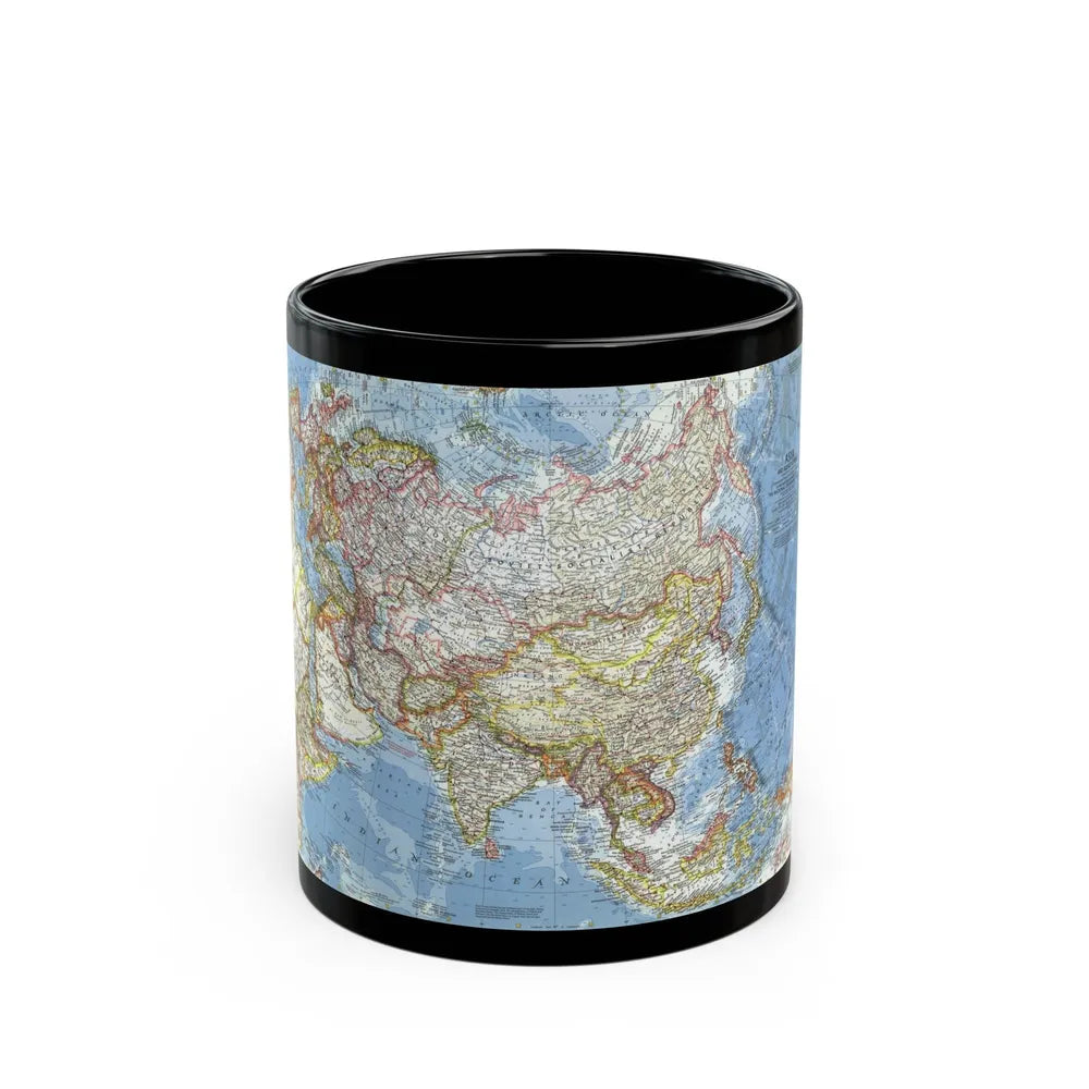 Asia and Adjacent Areas (1959) (Map) Black Coffee Mug-11oz-Go Mug Yourself