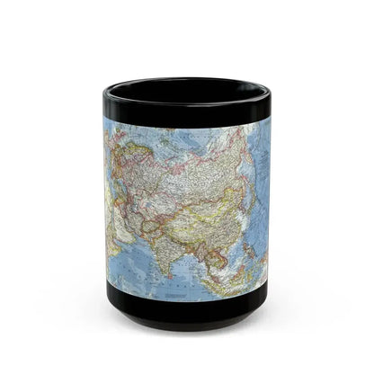 Asia and Adjacent Areas (1959) (Map) Black Coffee Mug 15oz - Go Mug Yourself