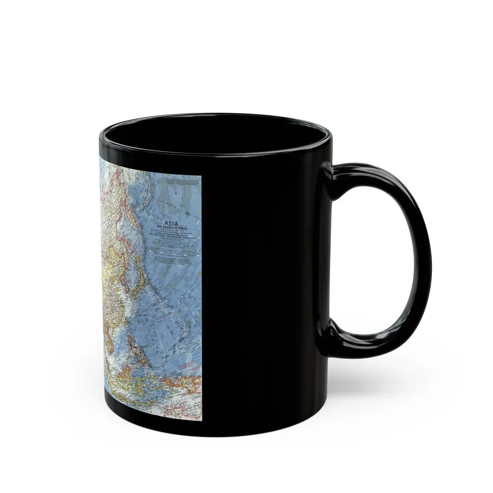 Asia and Adjacent Areas (1959) (Map) Black Coffee Mug-Go Mug Yourself