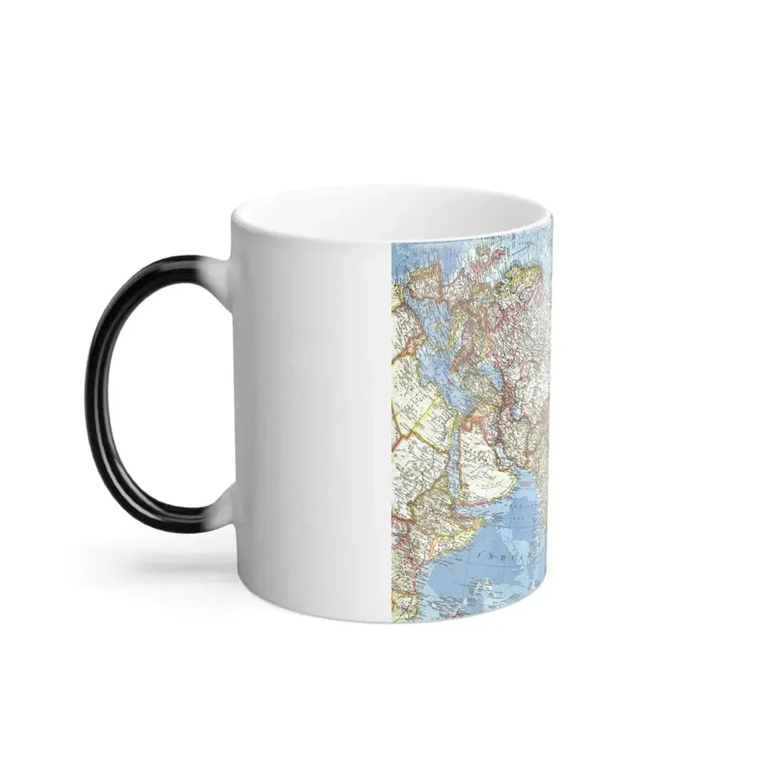 Asia and Adjacent Areas (1959) (Map) Color Changing Mug 11oz - Go Mug Yourself