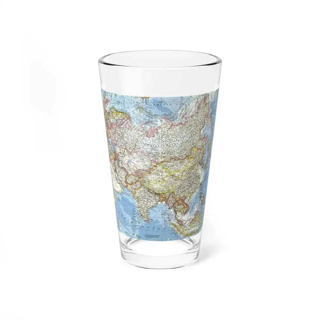 Asia and Adjacent Areas (1959) (Map) Pint Glass 16oz 16oz - Go Mug Yourself