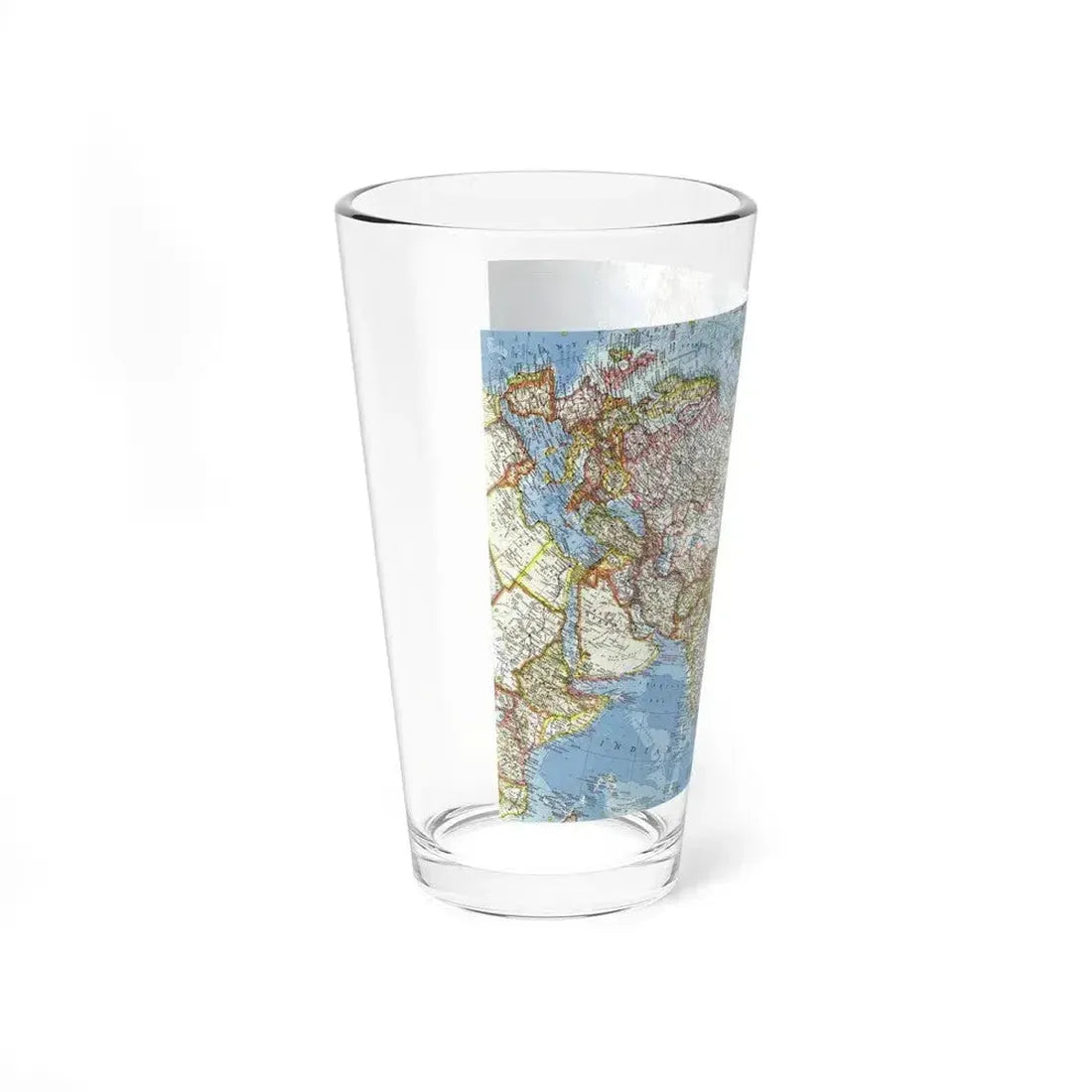 Asia and Adjacent Areas (1959) (Map) Pint Glass 16oz - Go Mug Yourself