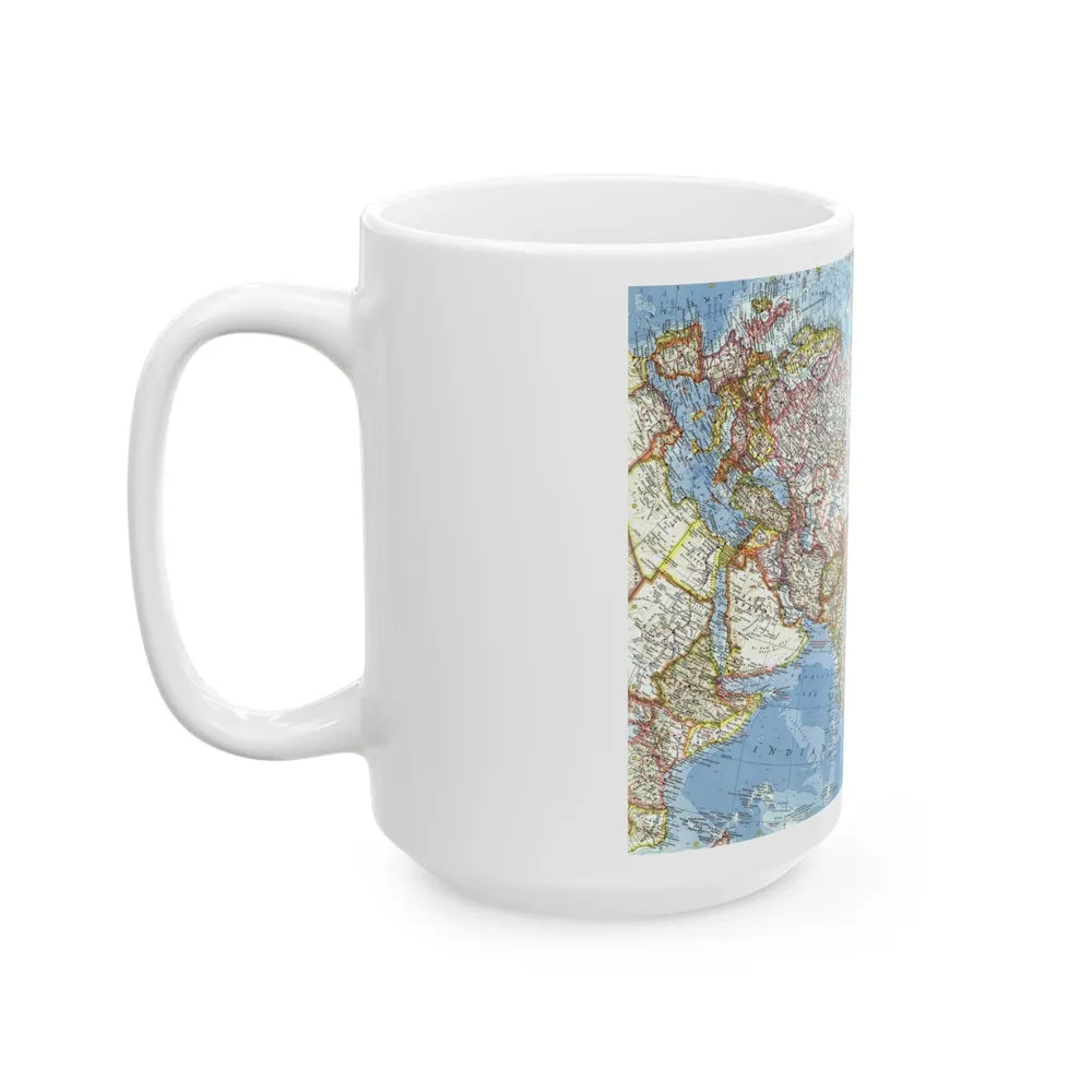 Asia and Adjacent Areas (1959) (Map) White Coffee Mug-Go Mug Yourself