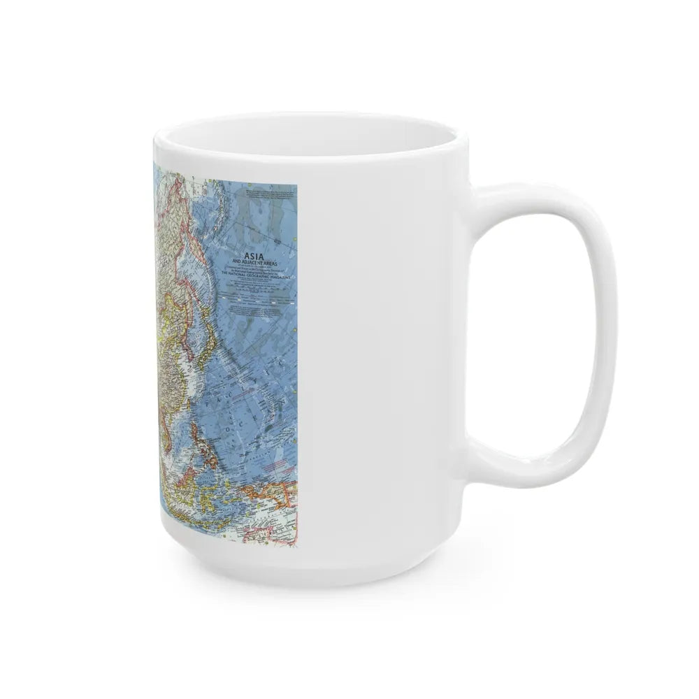 Asia and Adjacent Areas (1959) (Map) White Coffee Mug-Go Mug Yourself