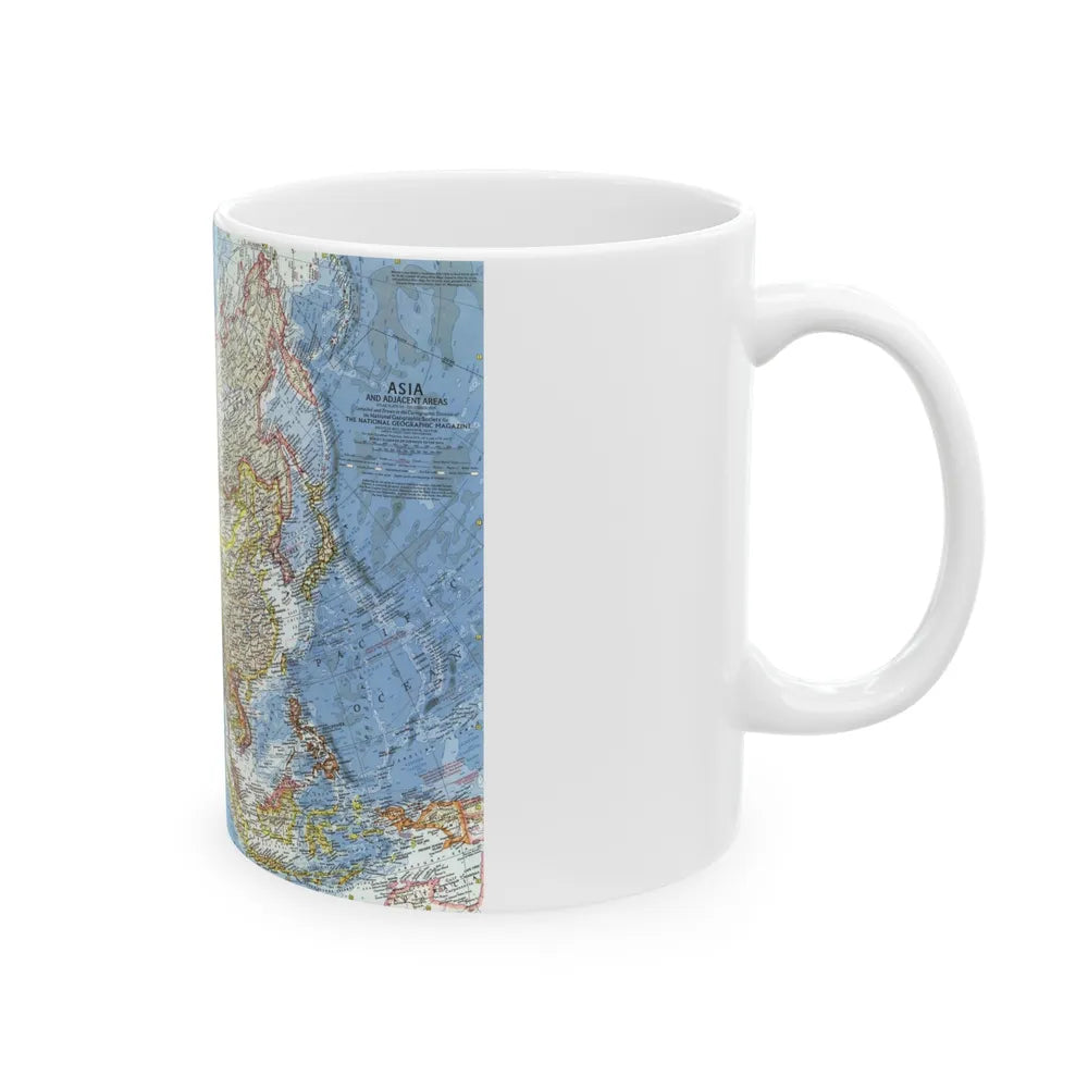 Asia and Adjacent Areas (1959) (Map) White Coffee Mug-Go Mug Yourself