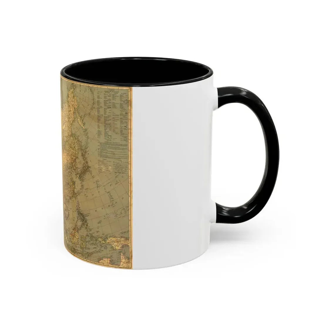 Asia and Adjacent Regions (1933) (Map) Accent Coffee Mug - Go Mug Yourself