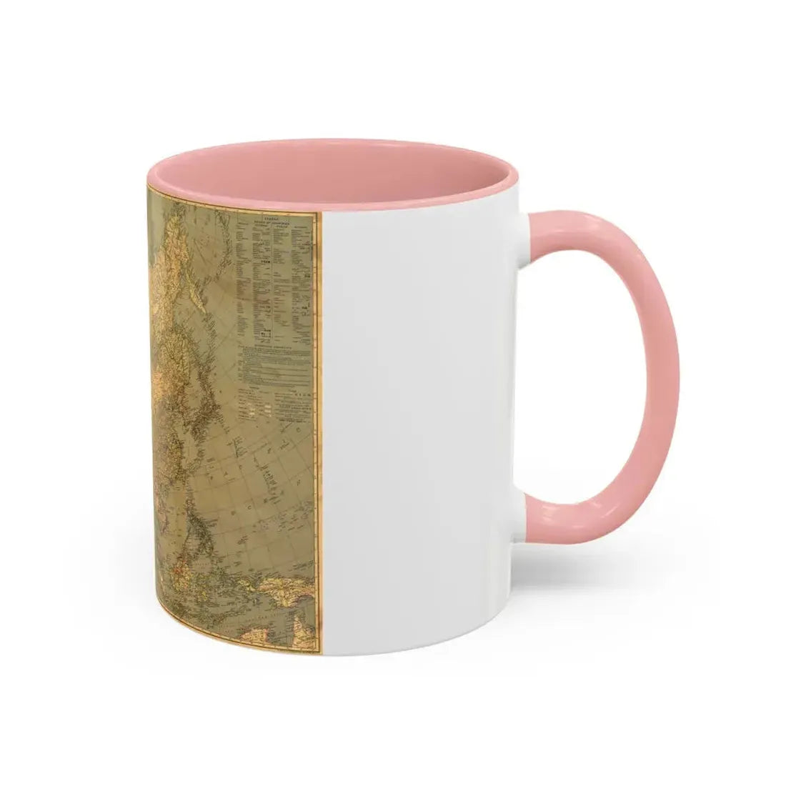 Asia and Adjacent Regions (1933) (Map) Accent Coffee Mug - Go Mug Yourself