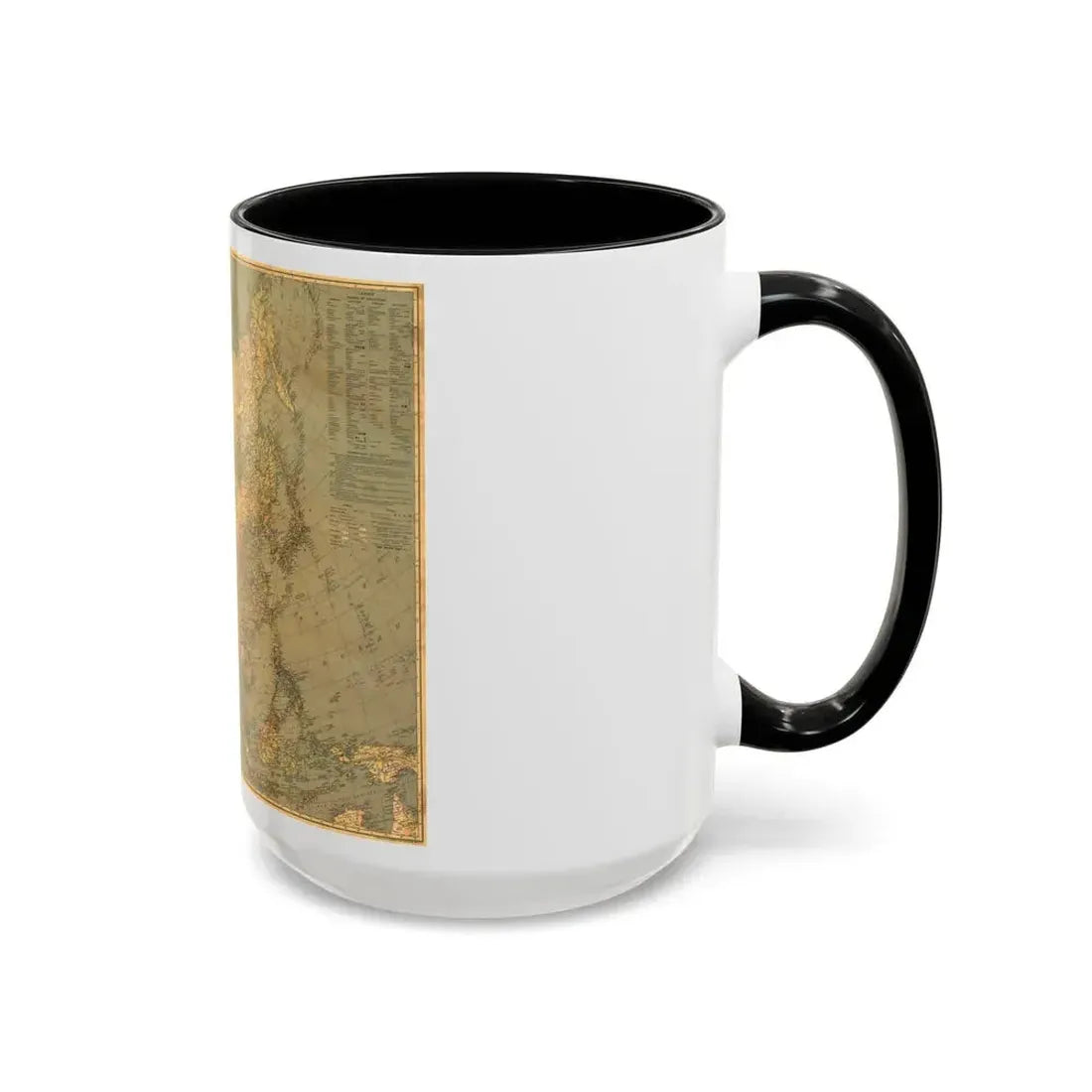 Asia and Adjacent Regions (1933) (Map) Accent Coffee Mug - Go Mug Yourself