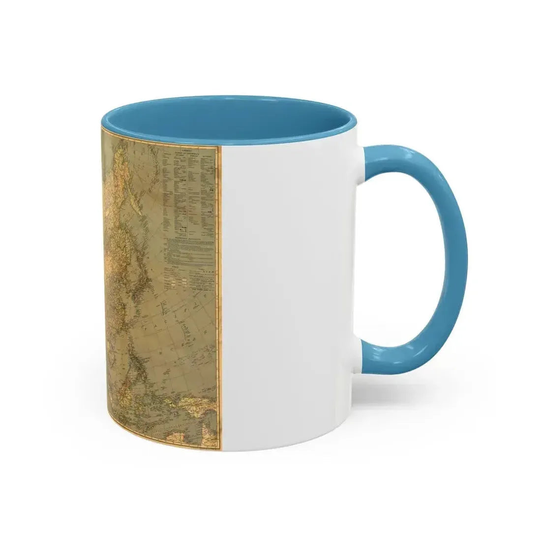 Asia and Adjacent Regions (1933) (Map) Accent Coffee Mug - Go Mug Yourself