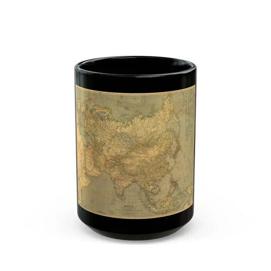 Asia and Adjacent Regions (1933) (Map) Black Coffee Mug 15oz - Go Mug Yourself