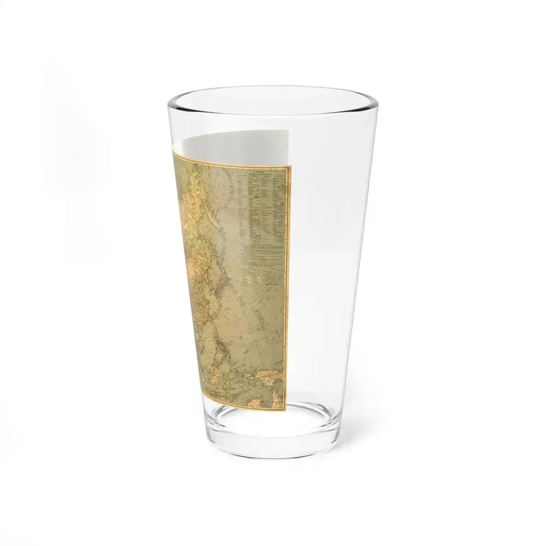 Asia and Adjacent Regions (1933) (Map) Pint Glass 16oz - Go Mug Yourself
