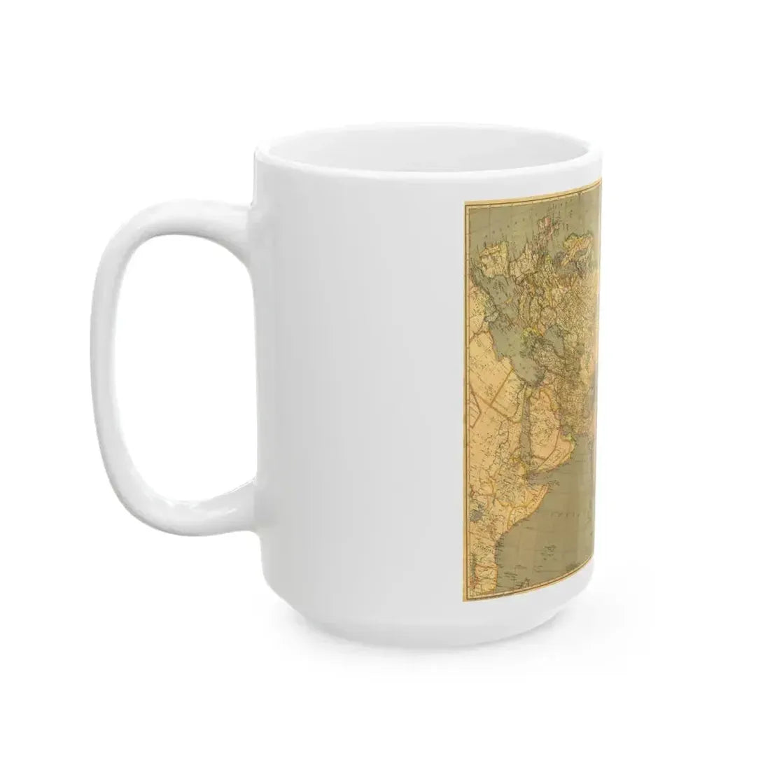 Asia and Adjacent Regions (1933) (Map) White Coffee Mug - Go Mug Yourself