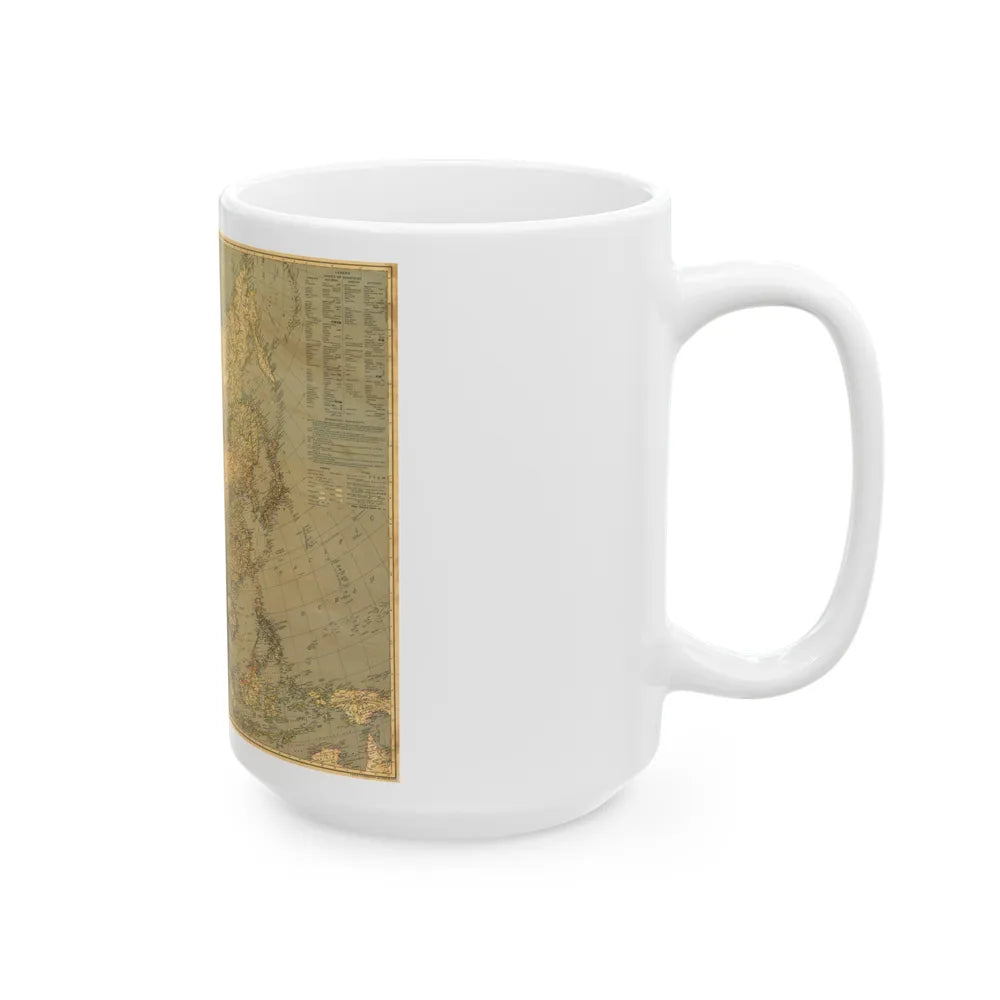 Asia and Adjacent Regions (1933) (Map) White Coffee Mug-Go Mug Yourself