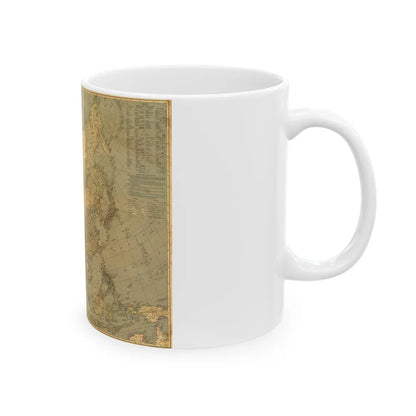 Asia and Adjacent Regions (1933) (Map) White Coffee Mug-Go Mug Yourself