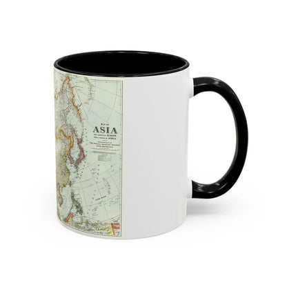 Asia and Adjoining Europe (1921) (Map) Accent Coffee Mug - Go Mug Yourself