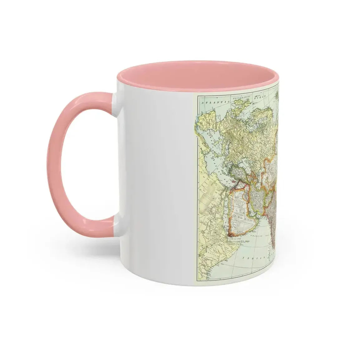 Asia and Adjoining Europe (1921) (Map) Accent Coffee Mug - Go Mug Yourself