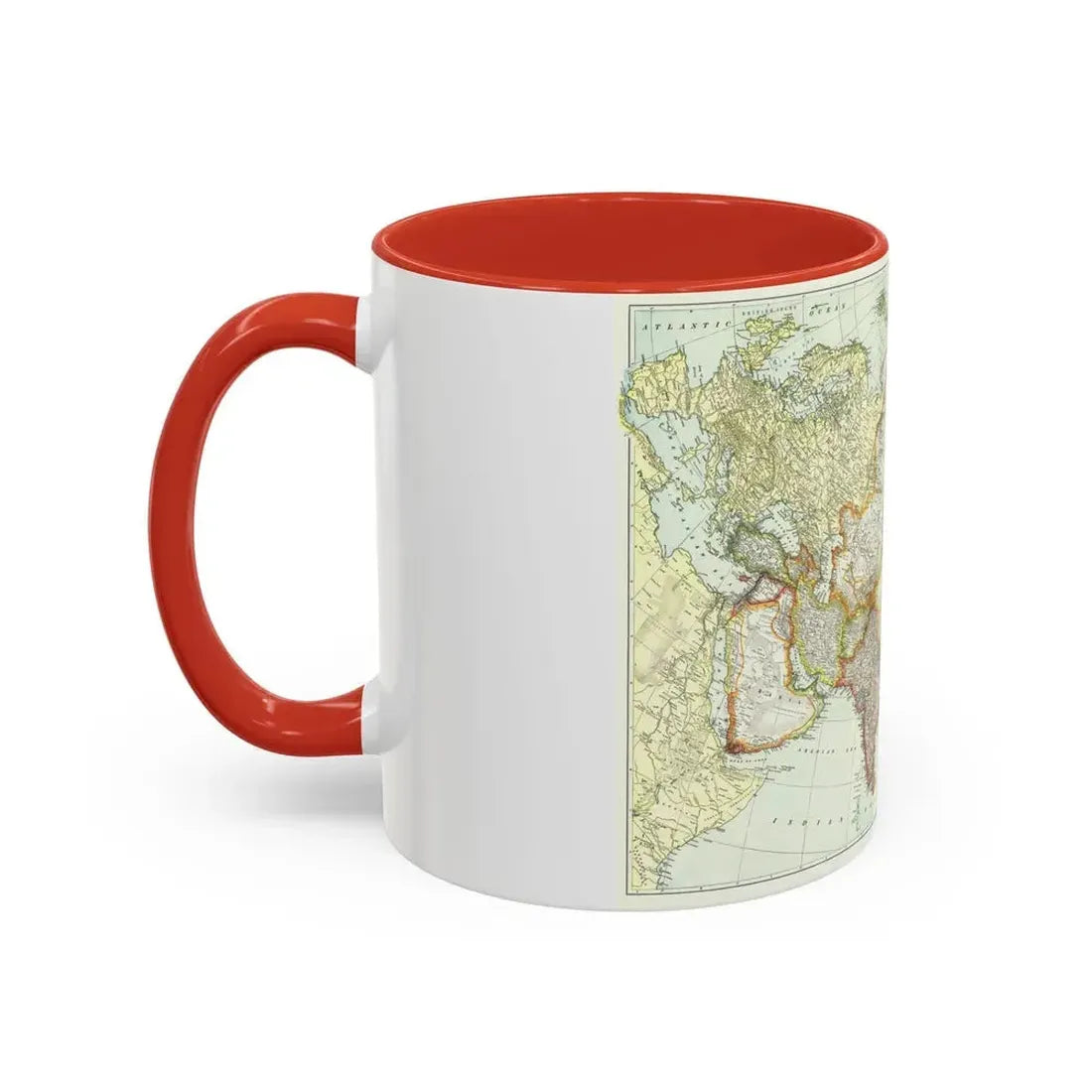 Asia and Adjoining Europe (1921) (Map) Accent Coffee Mug - Go Mug Yourself