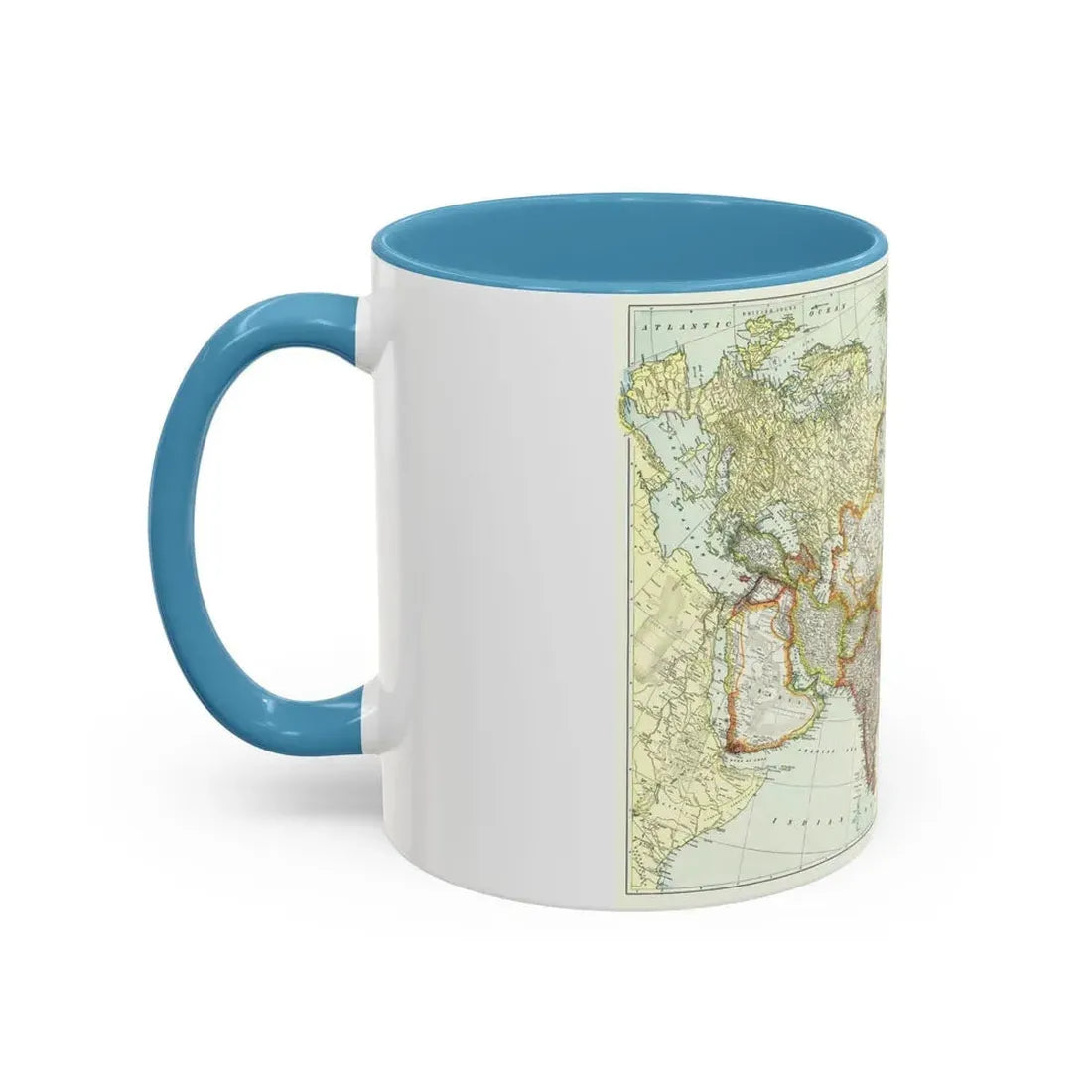 Asia and Adjoining Europe (1921) (Map) Accent Coffee Mug - Go Mug Yourself