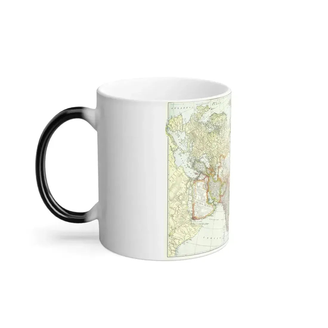 Asia and Adjoining Europe (1921) (Map) Color Changing Mug 11oz - Go Mug Yourself